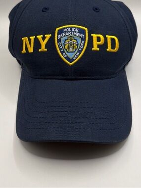 NYPD Embroidered Baseball Cap - Navy and Yellow